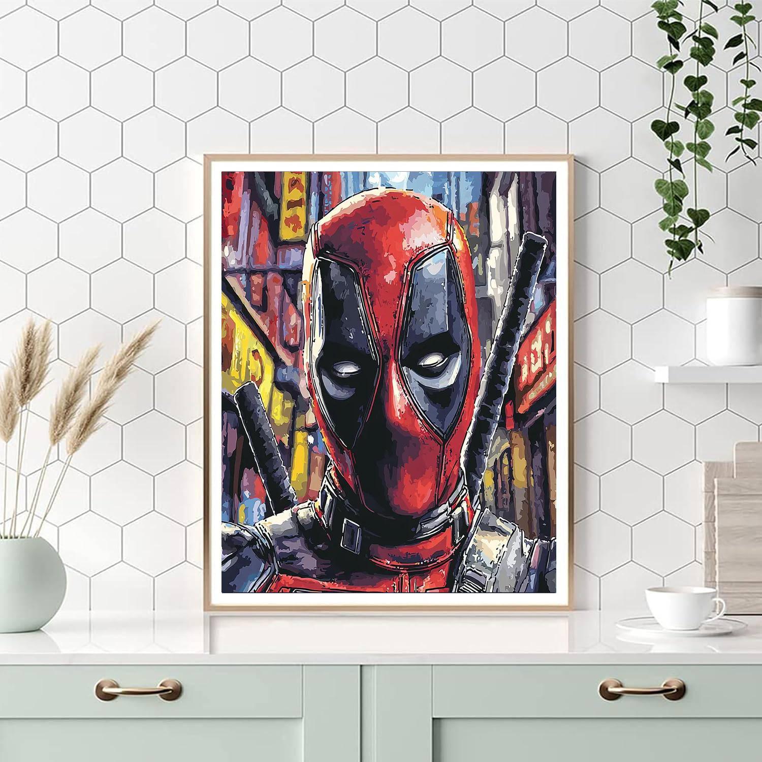 Ryan Reynolds: Deadpool's Witty Adventure Number Painting