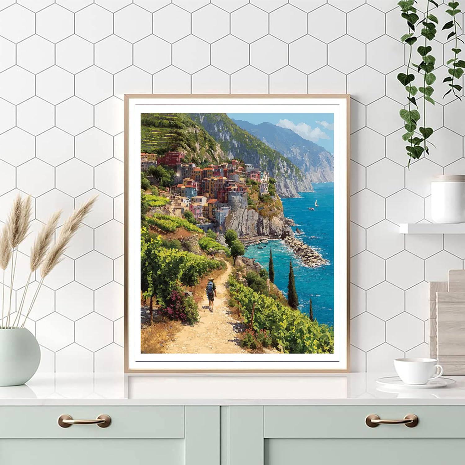 Cinque Terre Coastal Trail DIY Paint By Numbers