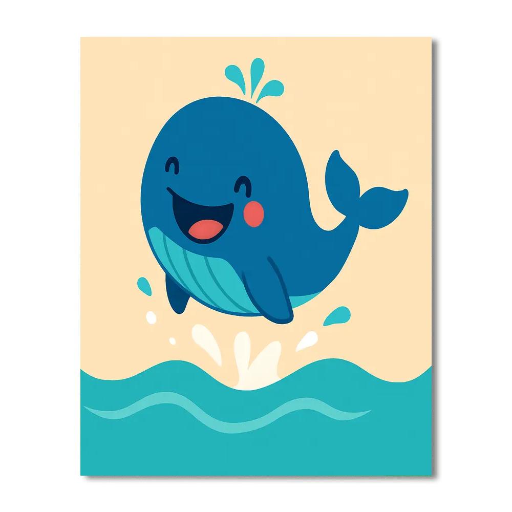 Giggling Whale DIY Paint By Numbers