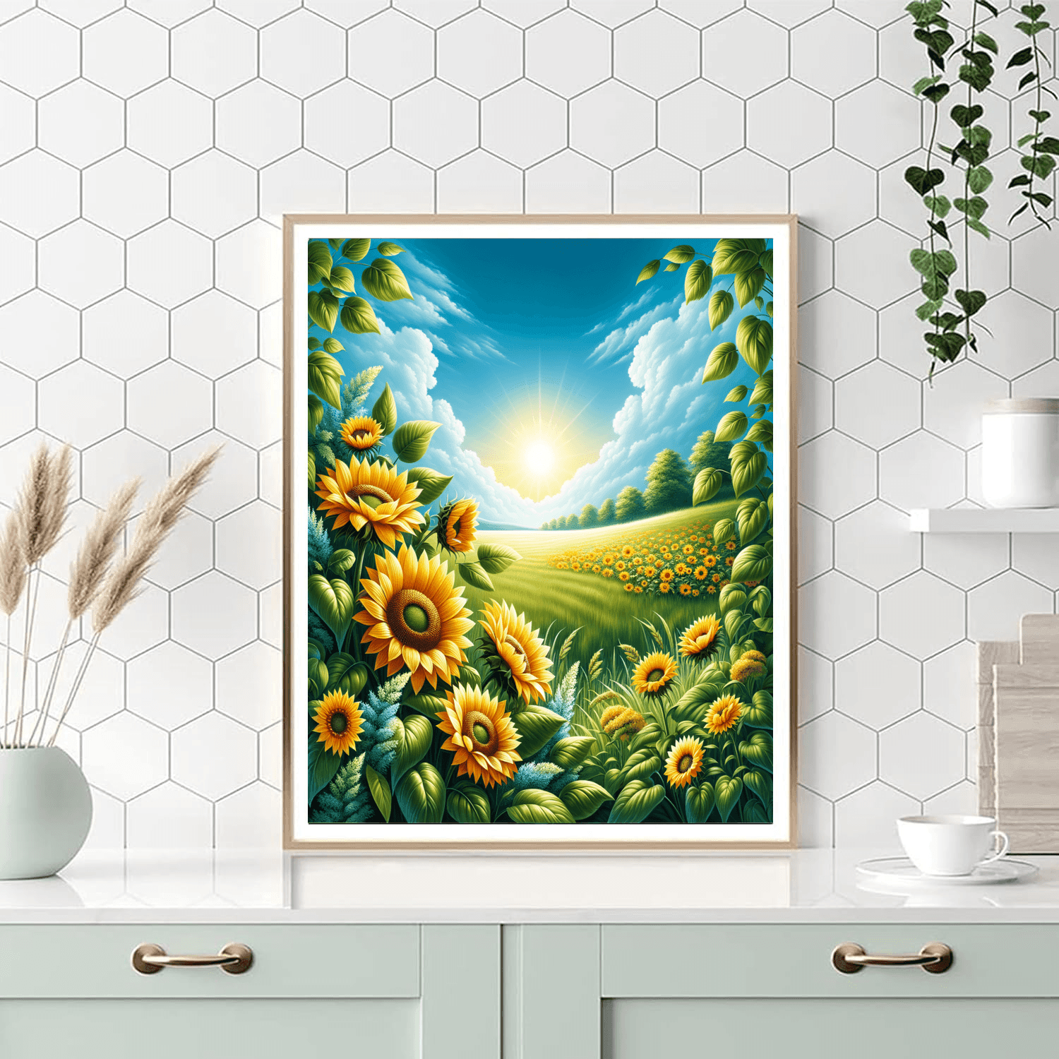 Cheerful Sunflower Meadow Paint By Numbers