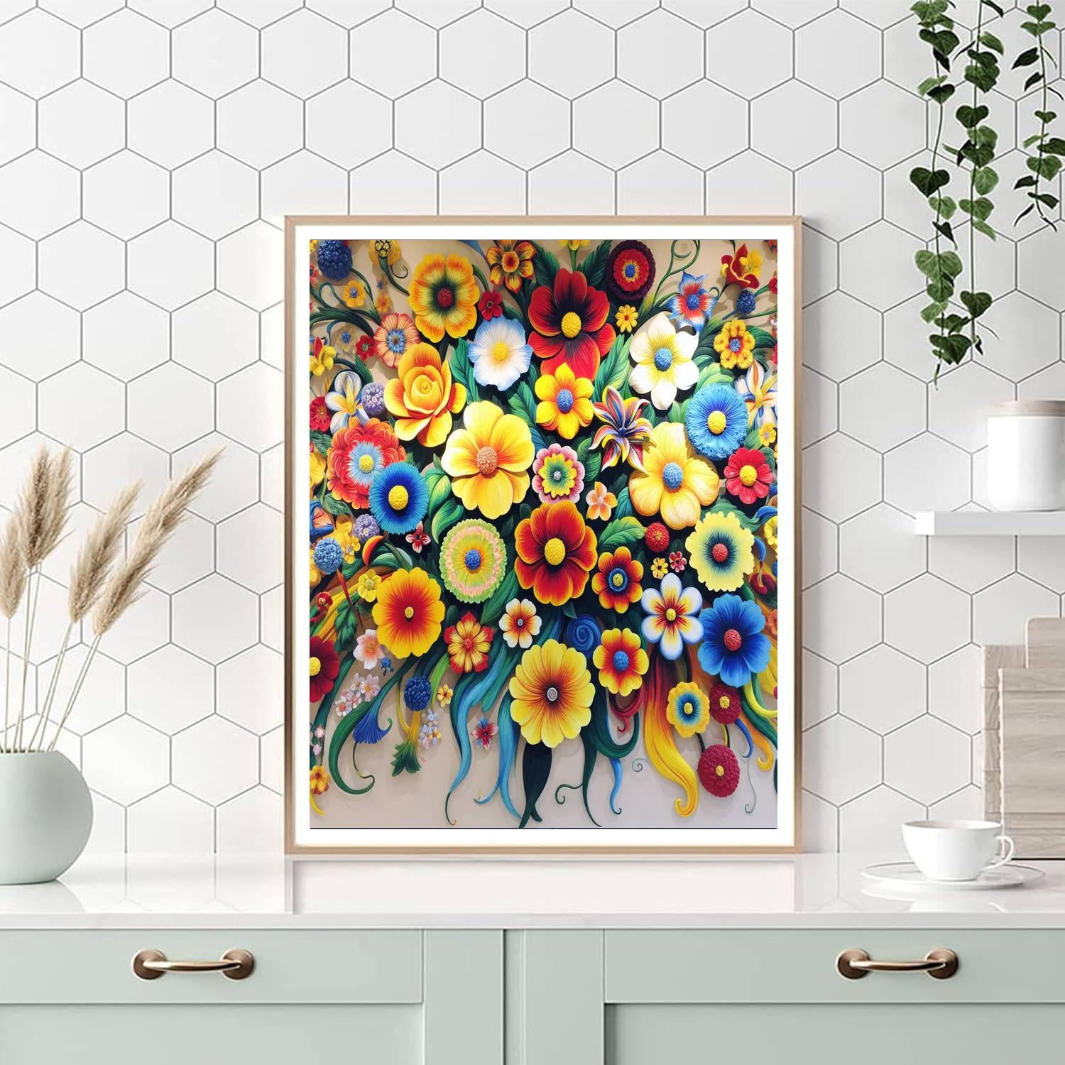 Cheerful Floral Fantasy Painting By Numbers Kit