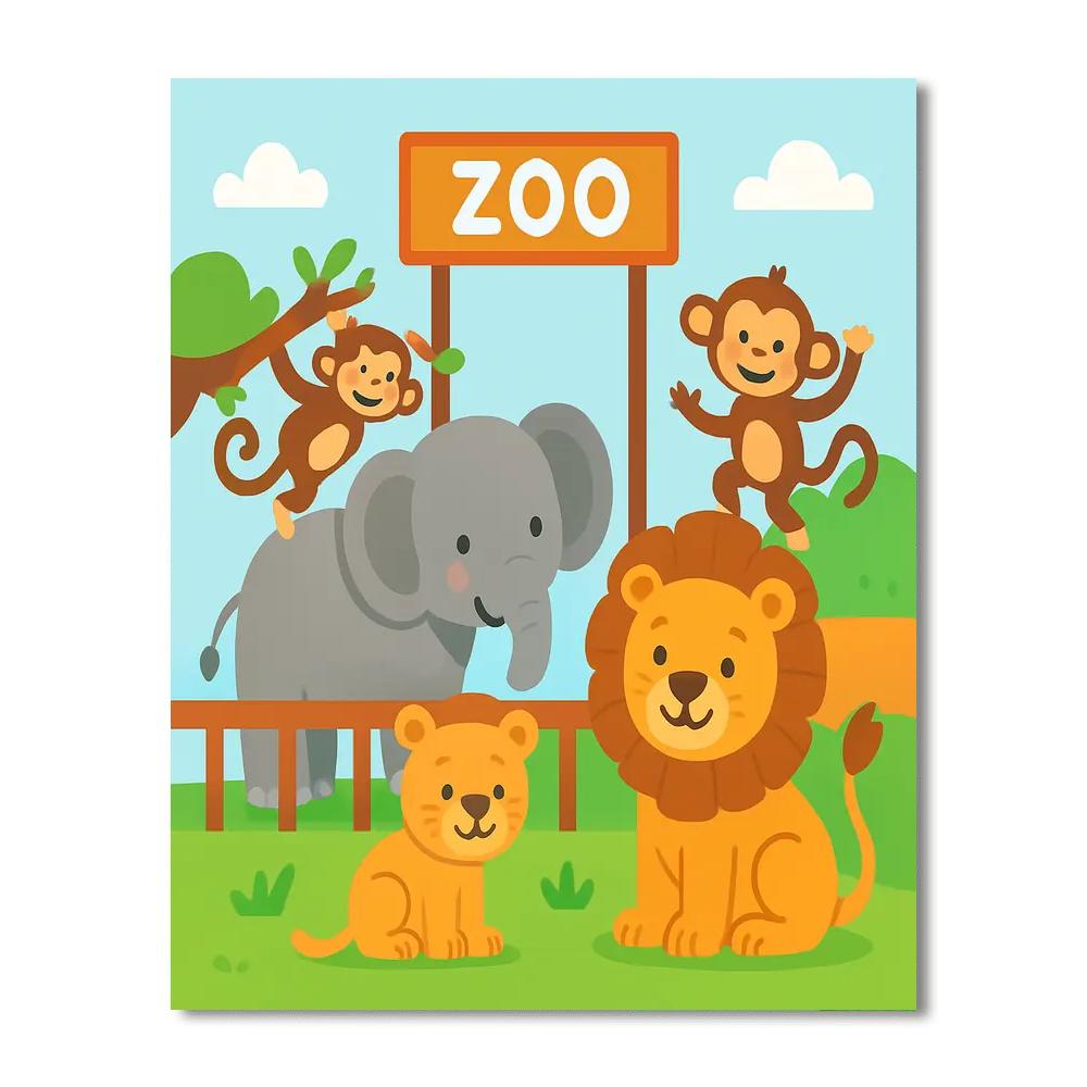 Zoo Extravaganza Numbered Painting Kits