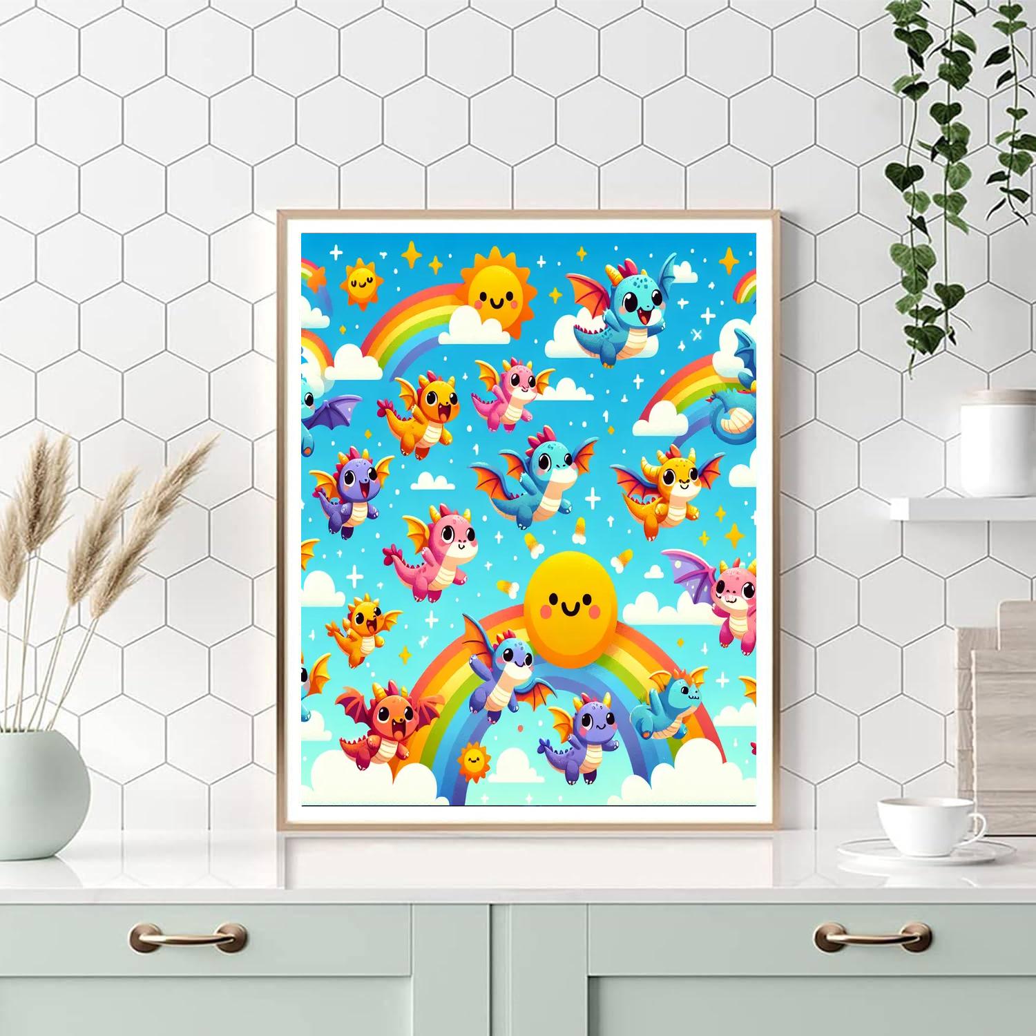 The Magic Dragon Ride DIY Paint By Numbers