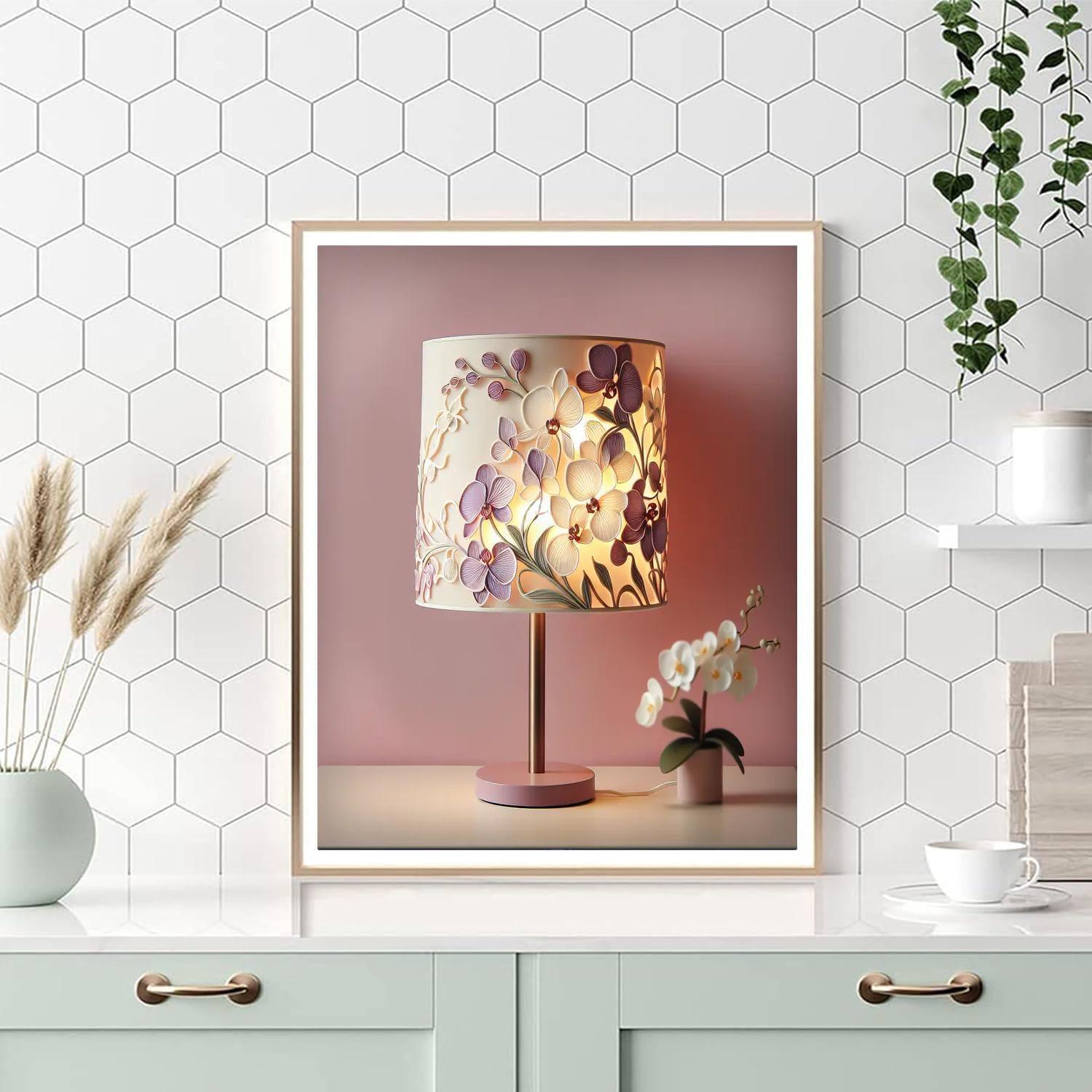 Orchid Elegance Table Lamp Paint By Number