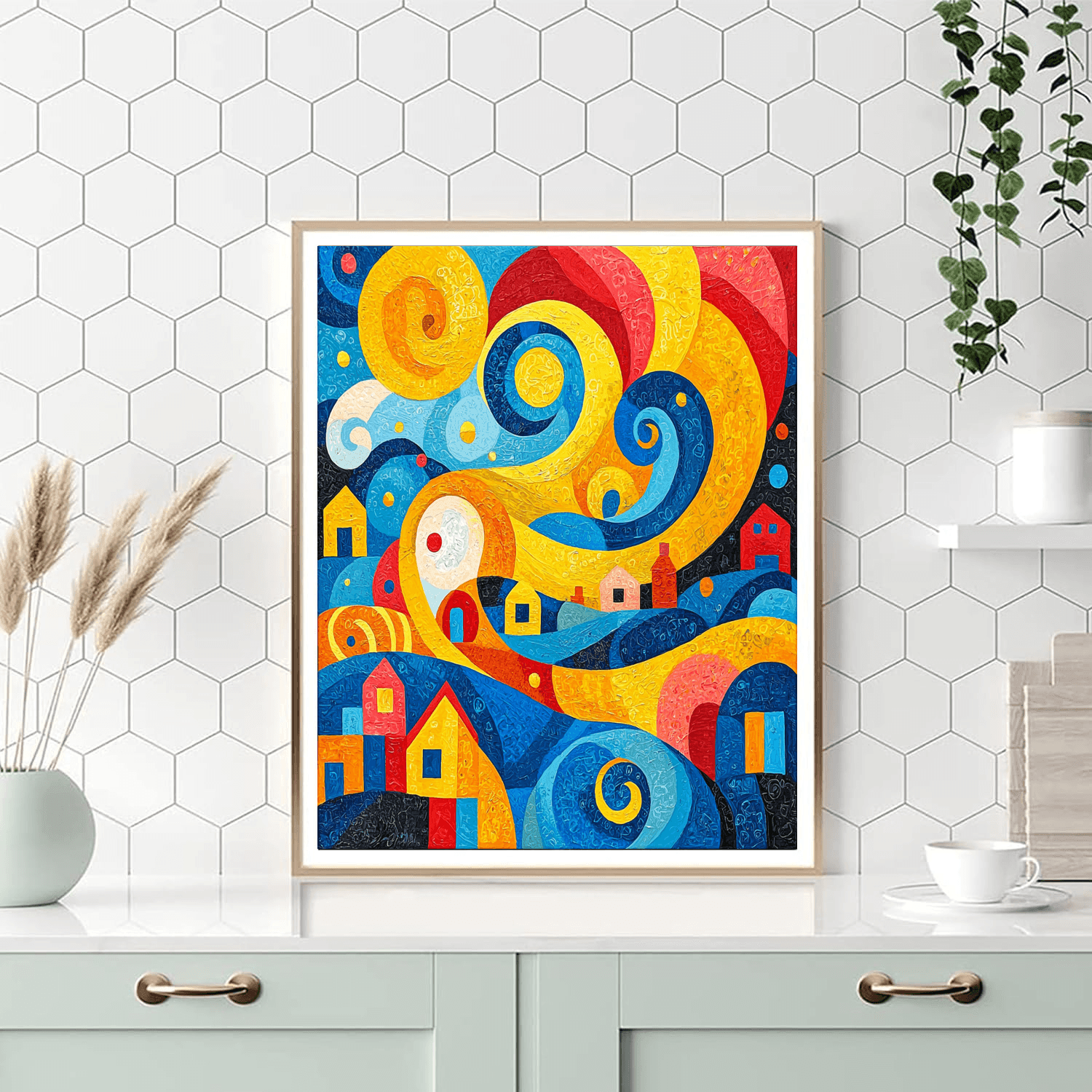 Klee Inspired Whimsical Whirlwind  Paint By Number