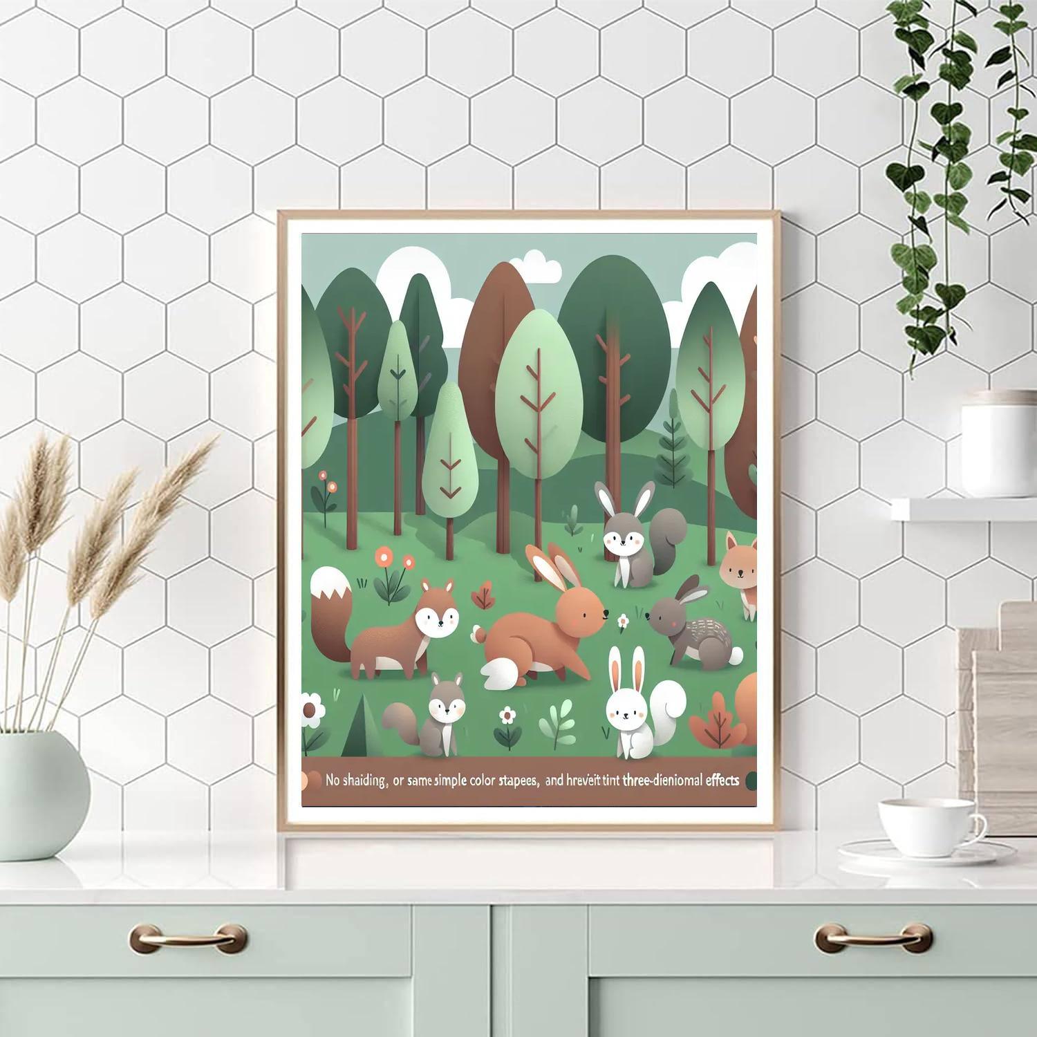 Clever Woodland Creatures Paint By Color