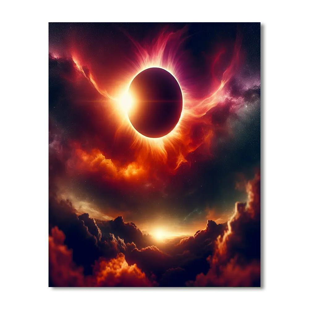 Celestial Eclipse Painting Number Kit