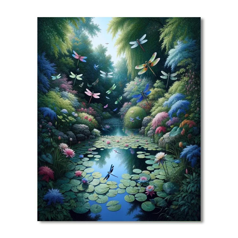 Enchanting Dragonfly Dreams Painting By Numbers Kit