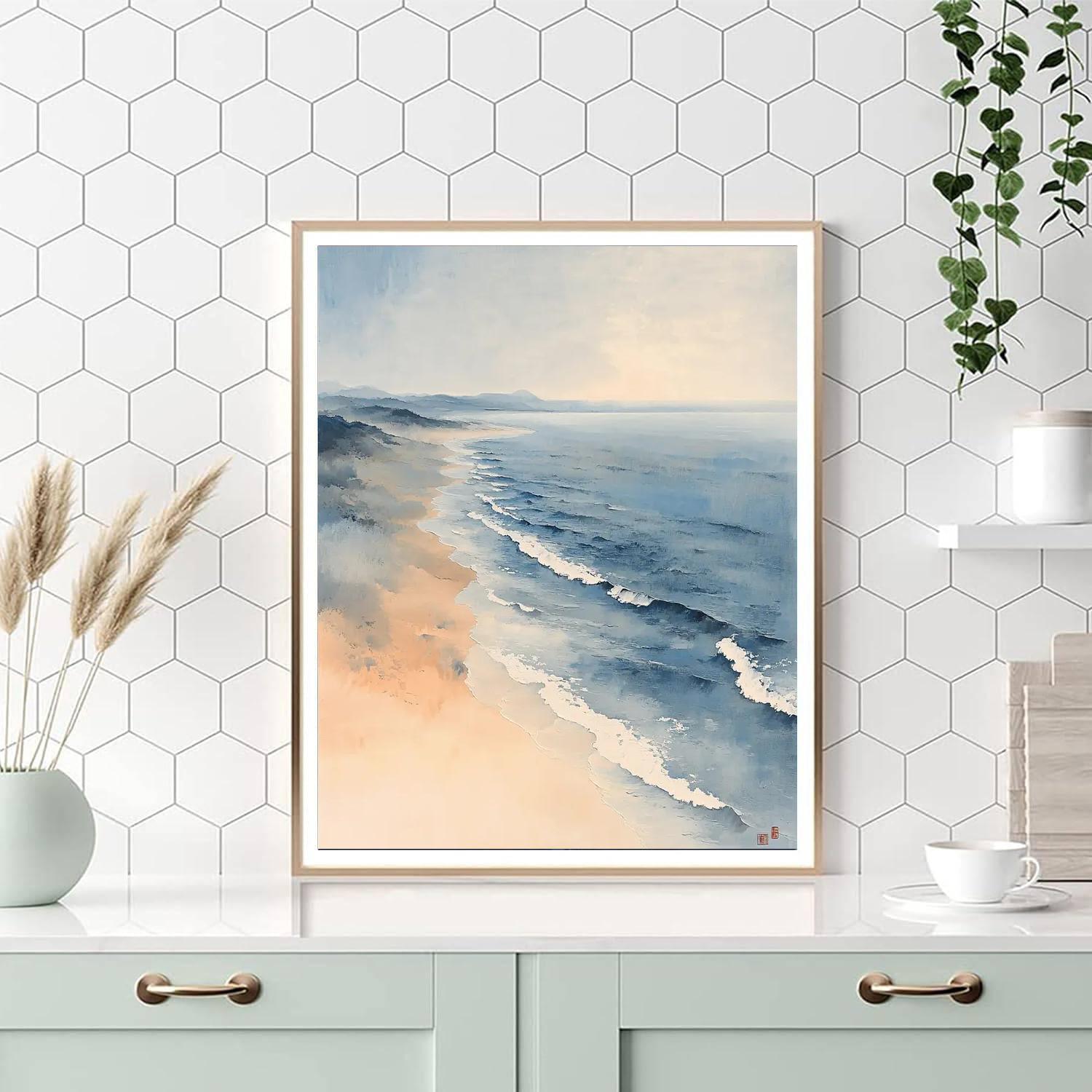 Zhao Mengfu Inspired Shores Of Serenity  Painting By Numbers Kit