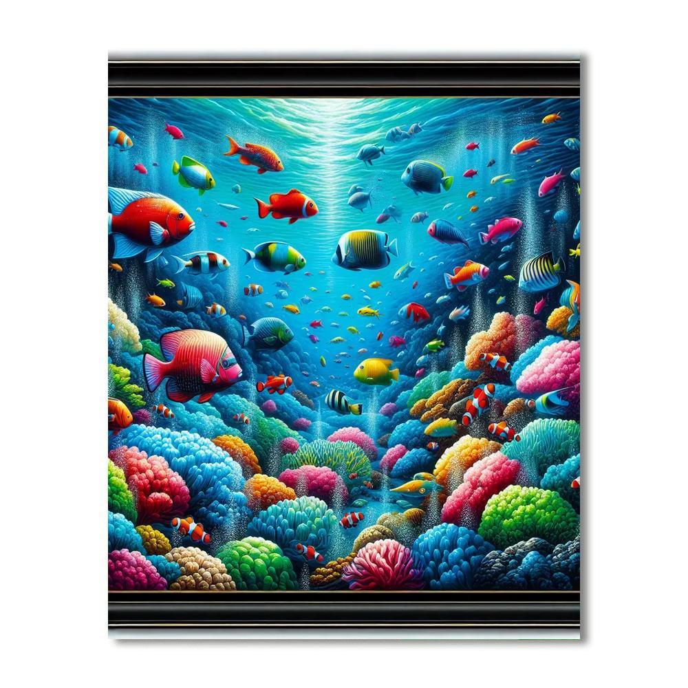 Charming Undersea Adventure Painting Number Kit
