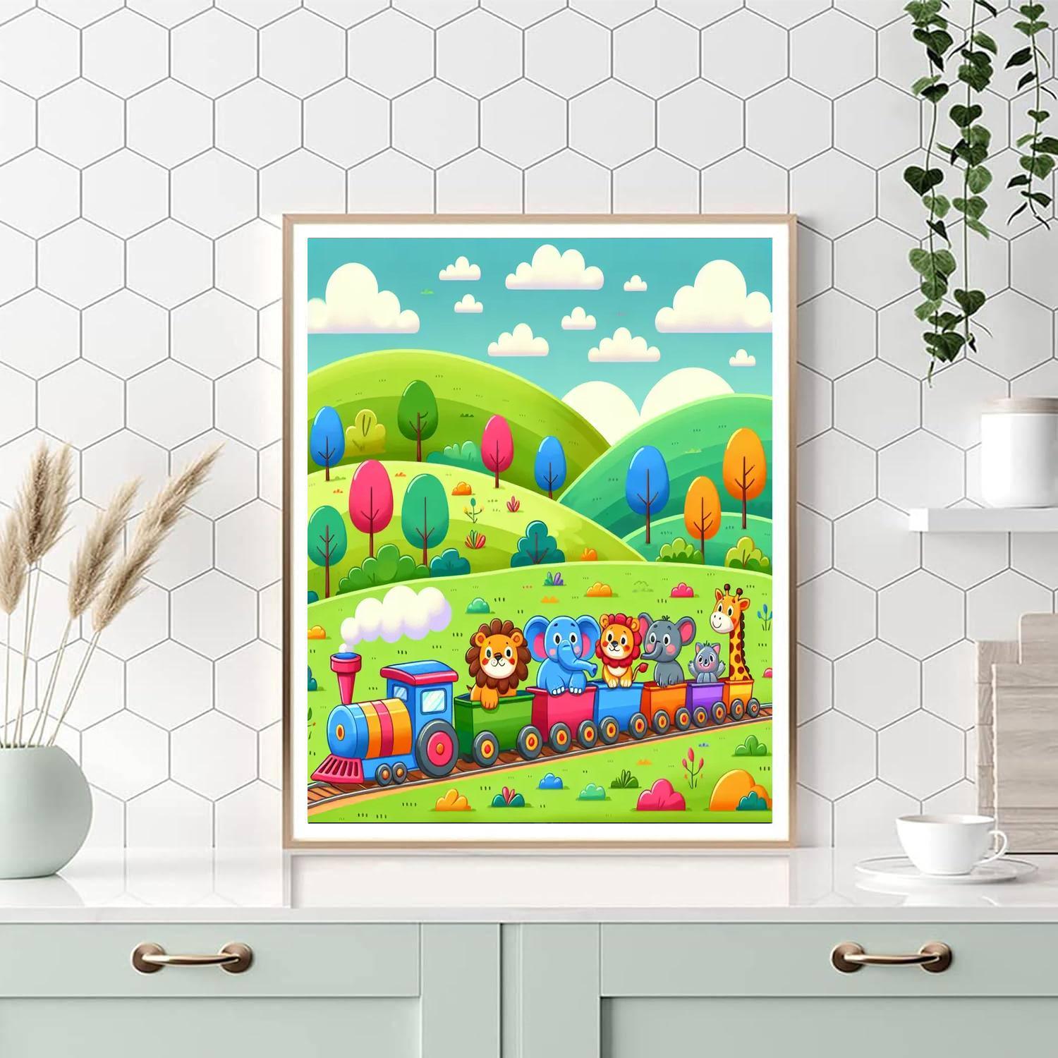 Charming Train Ride Numbered Painting Kits