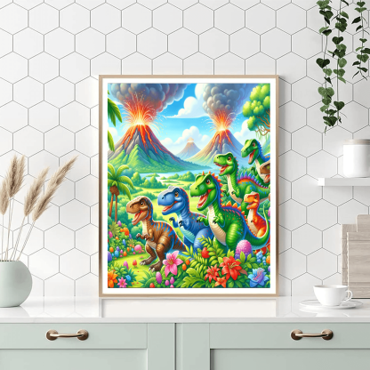 Cool Dinosaurs Paint By Numbers