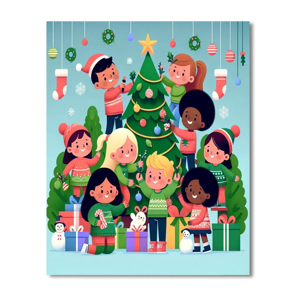 Jolly Holiday Adventure Numbered Painting Kits