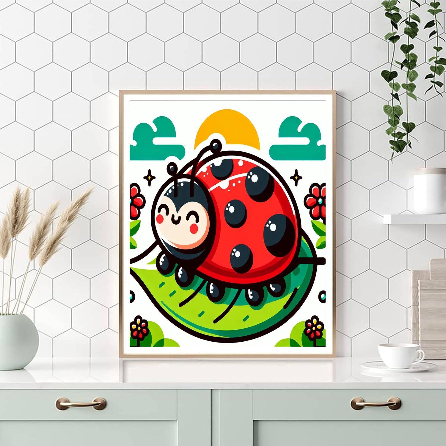 Colorful Ladybug Paint By Color