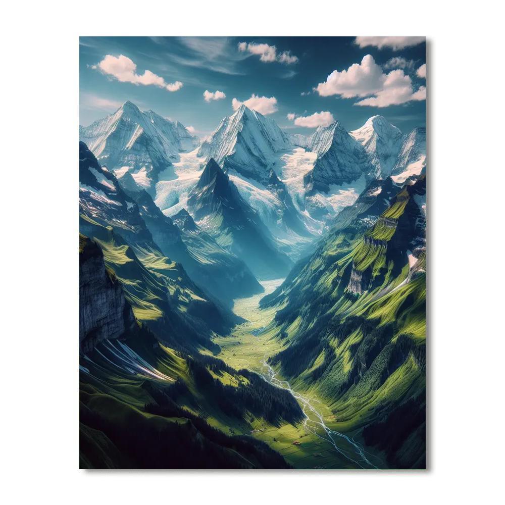 Enchanted Alpine Escape Painting By Numbers Kit