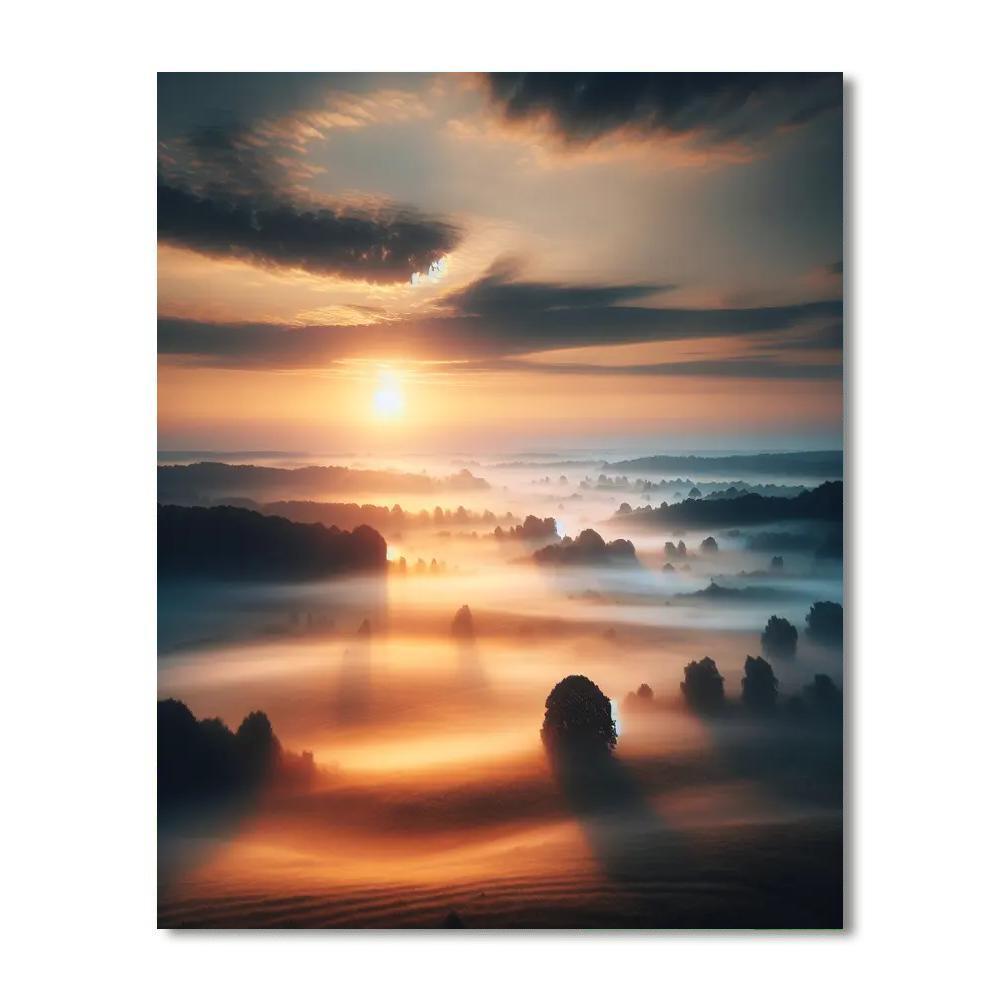 Blissful Morning Mist Paint By Numbers Art