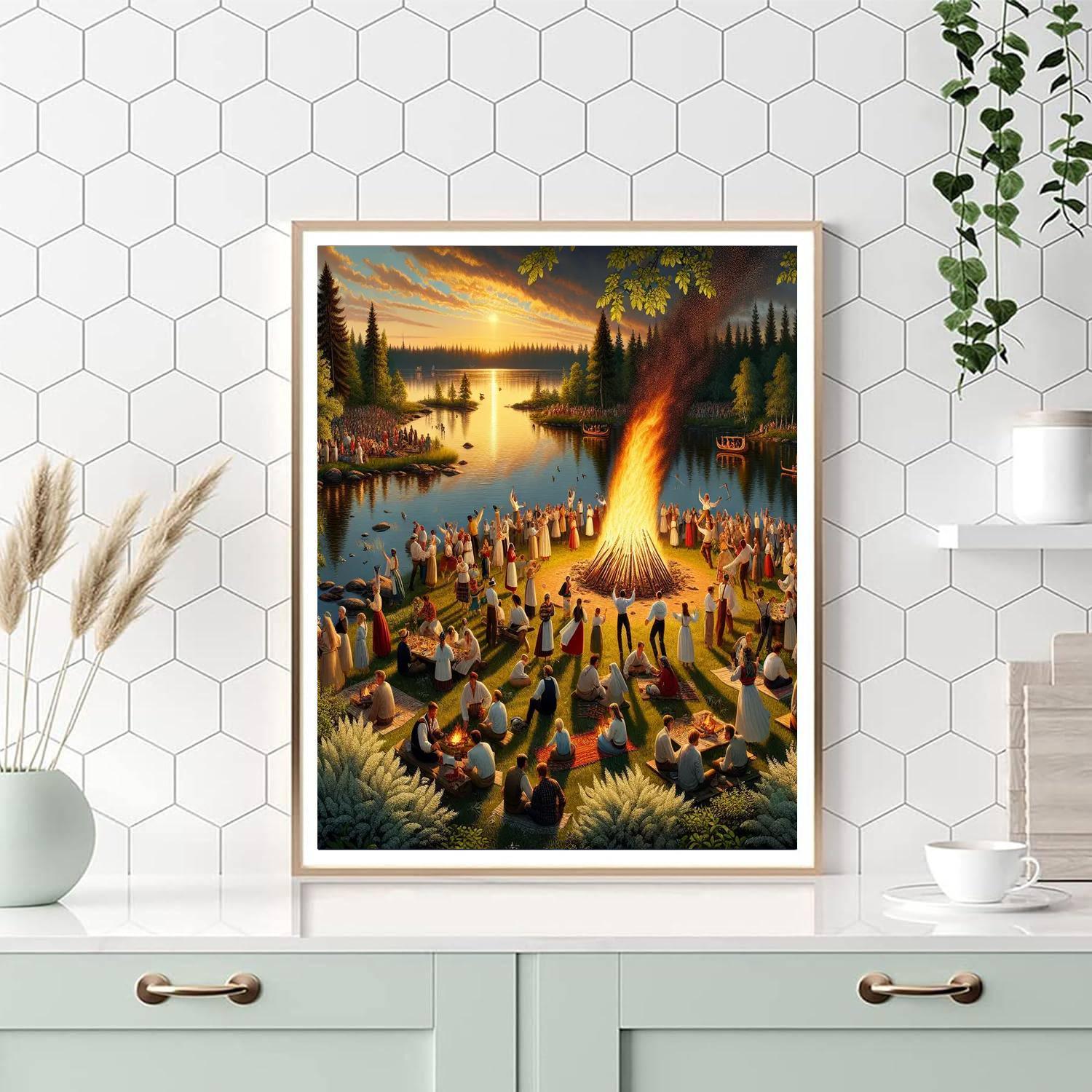 Midsummer's Eve - Helsinki Paint By Number