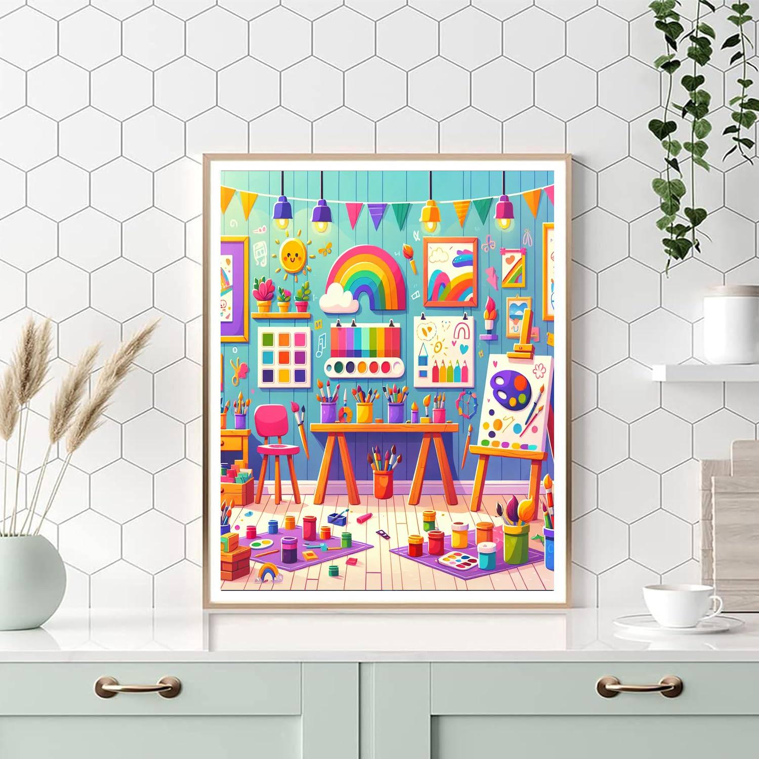 Colorful Art Studio Paint By Color