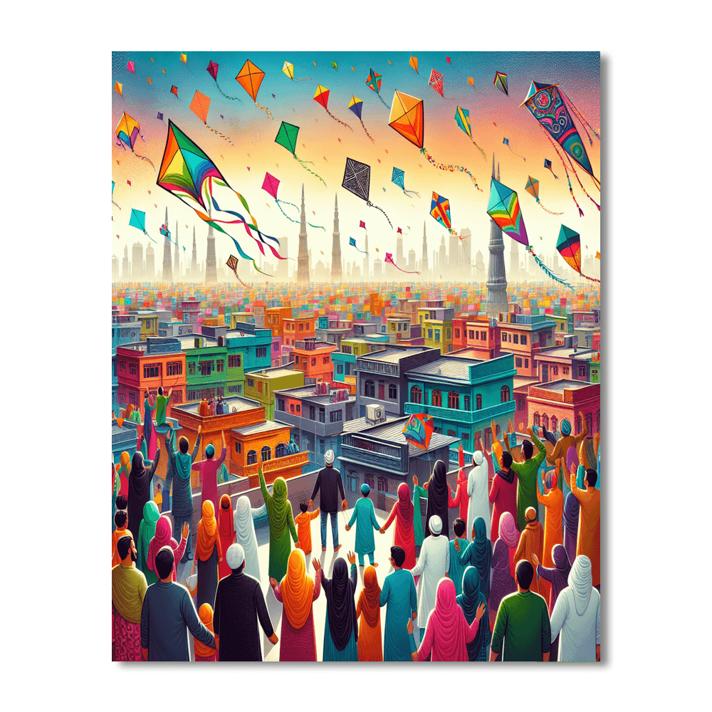 Makar Sankranti - Gujarat, India Paint By Color