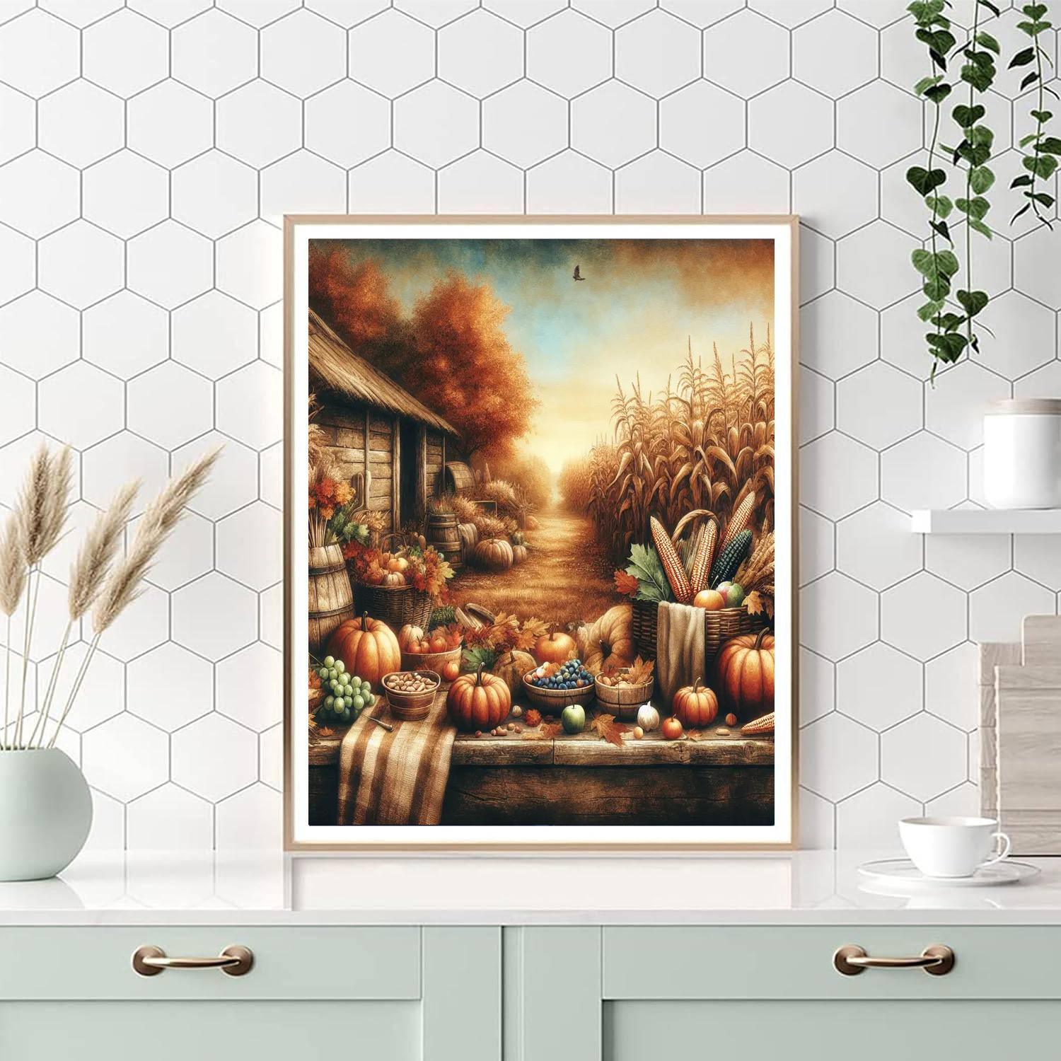 Rustic Harvest Blessings Paint By Color