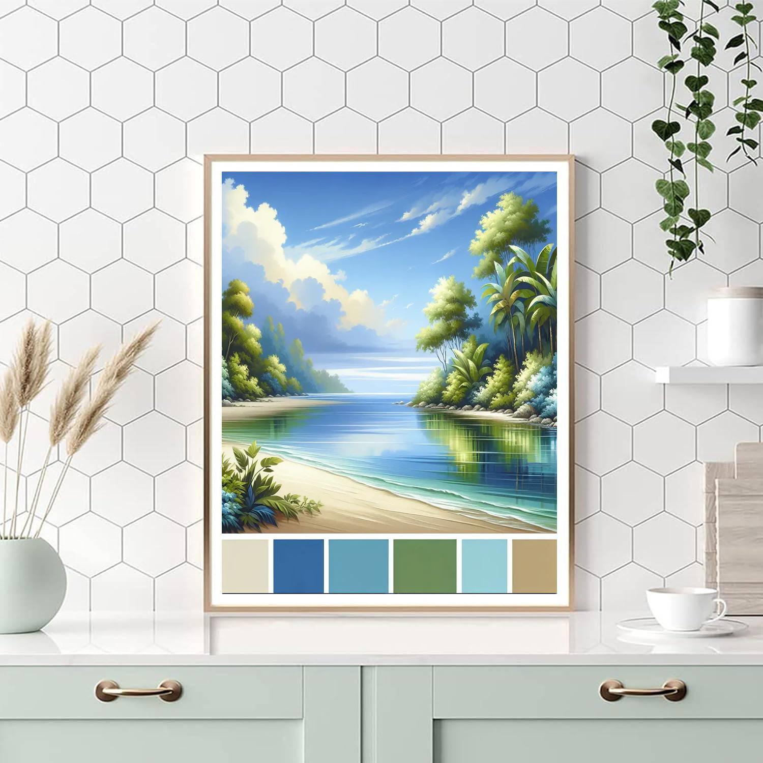 Soothing Waterside Haven Paint By Numbers