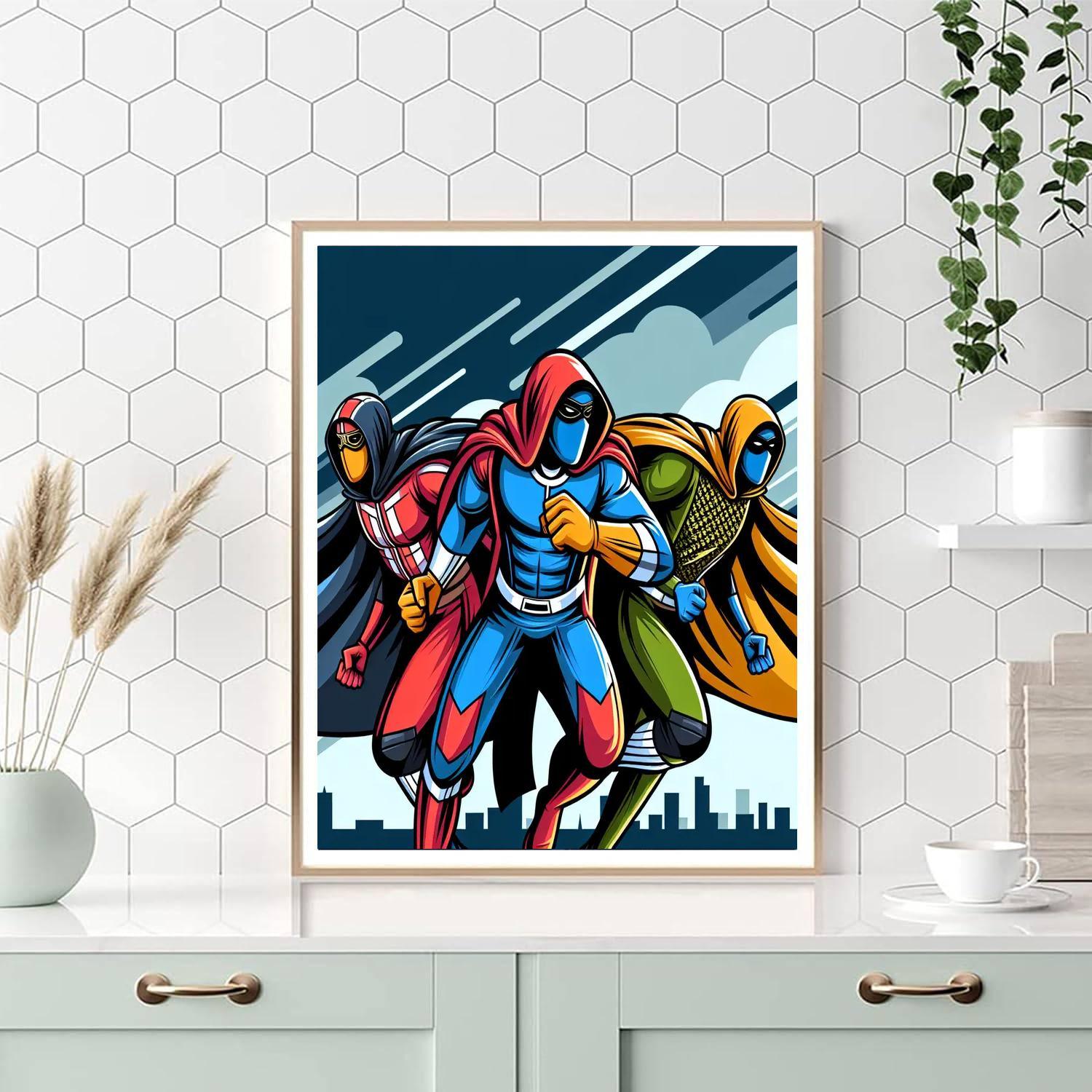 Superheroes Assemble Paint By Numbers Kits