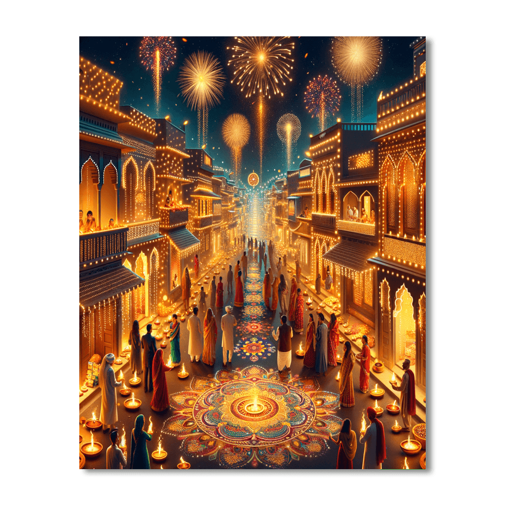 Diwali Light Festival - India Paint By Number