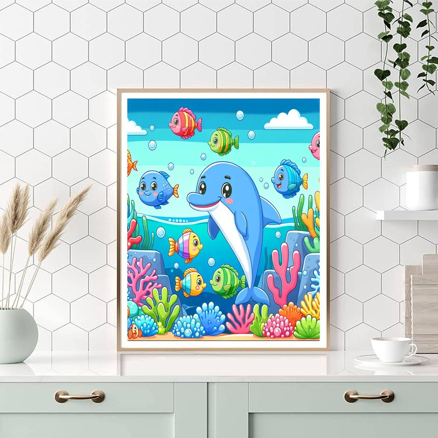 Incredible Underwater World Painting Number Kit