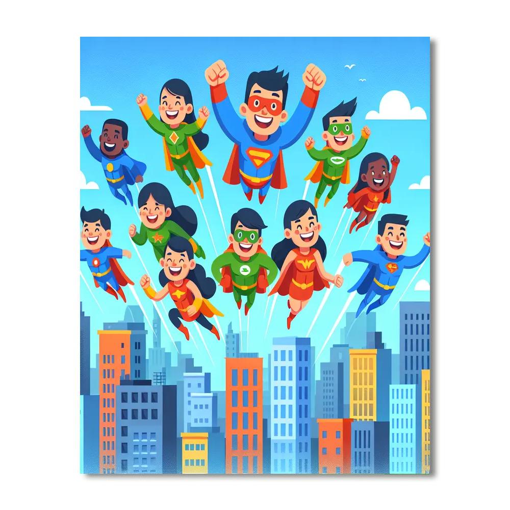 Silly Superhero Adventures Paint By Numbers Kits