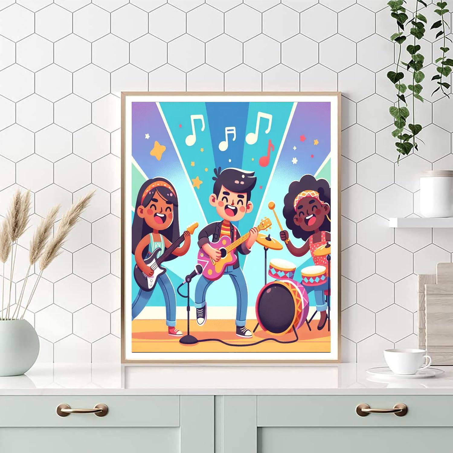 Lively Music Band Paint By Number