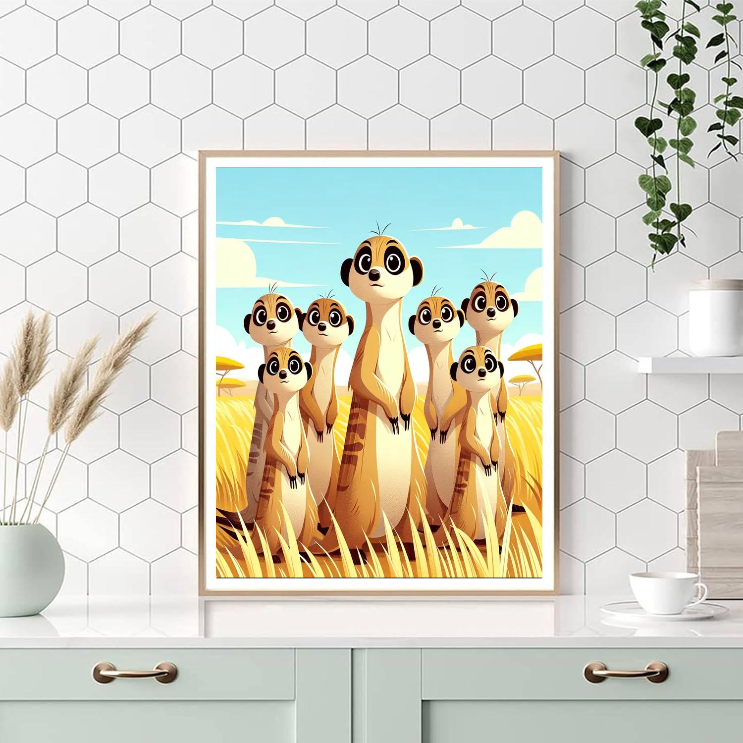 Marvelous Meerkats Paint By Numbers Art