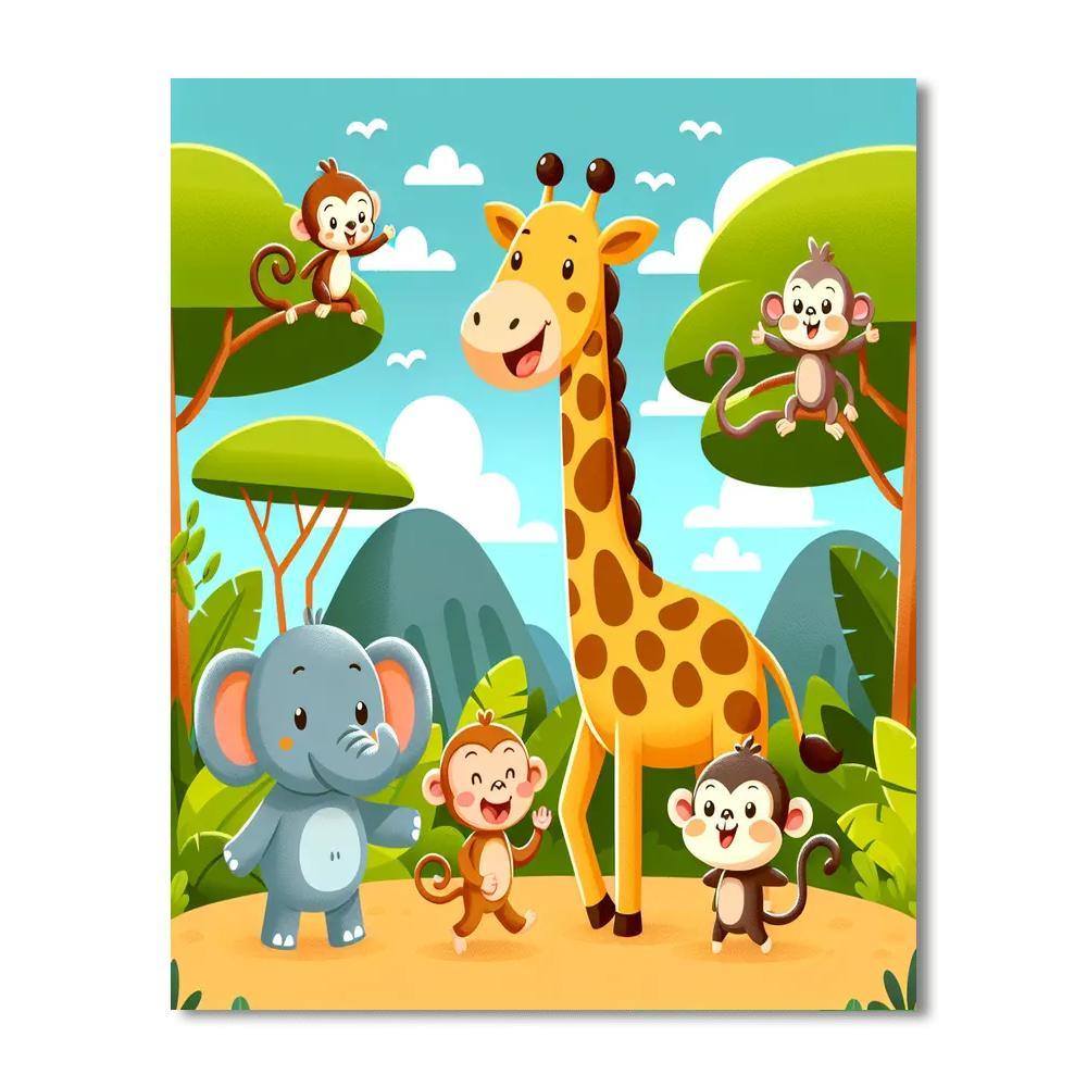 Zoo Safari Fun Numbered Painting Kits