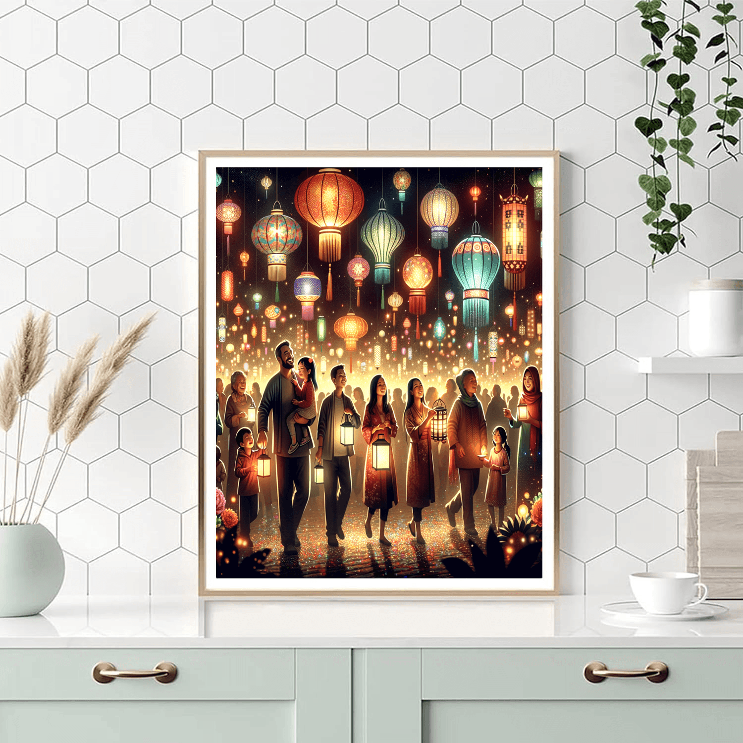 The Lantern Festival Painting Number Kit