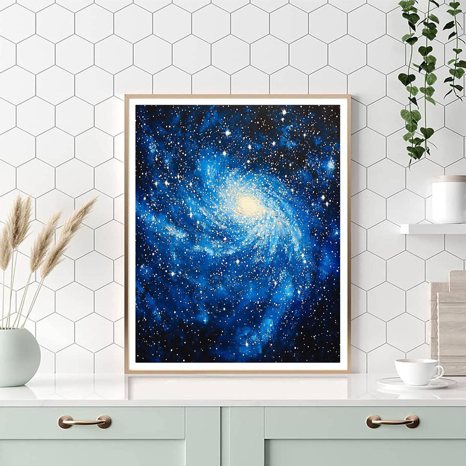Georges Seurat Inspired Galactic Symphony Of Stars  Paint By Numbers Art
