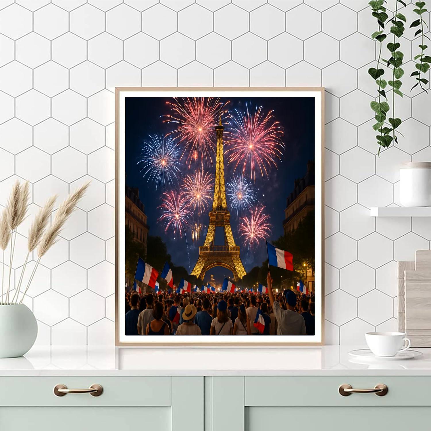 La Fête Nationale - Paris, France Painting Number Kit
