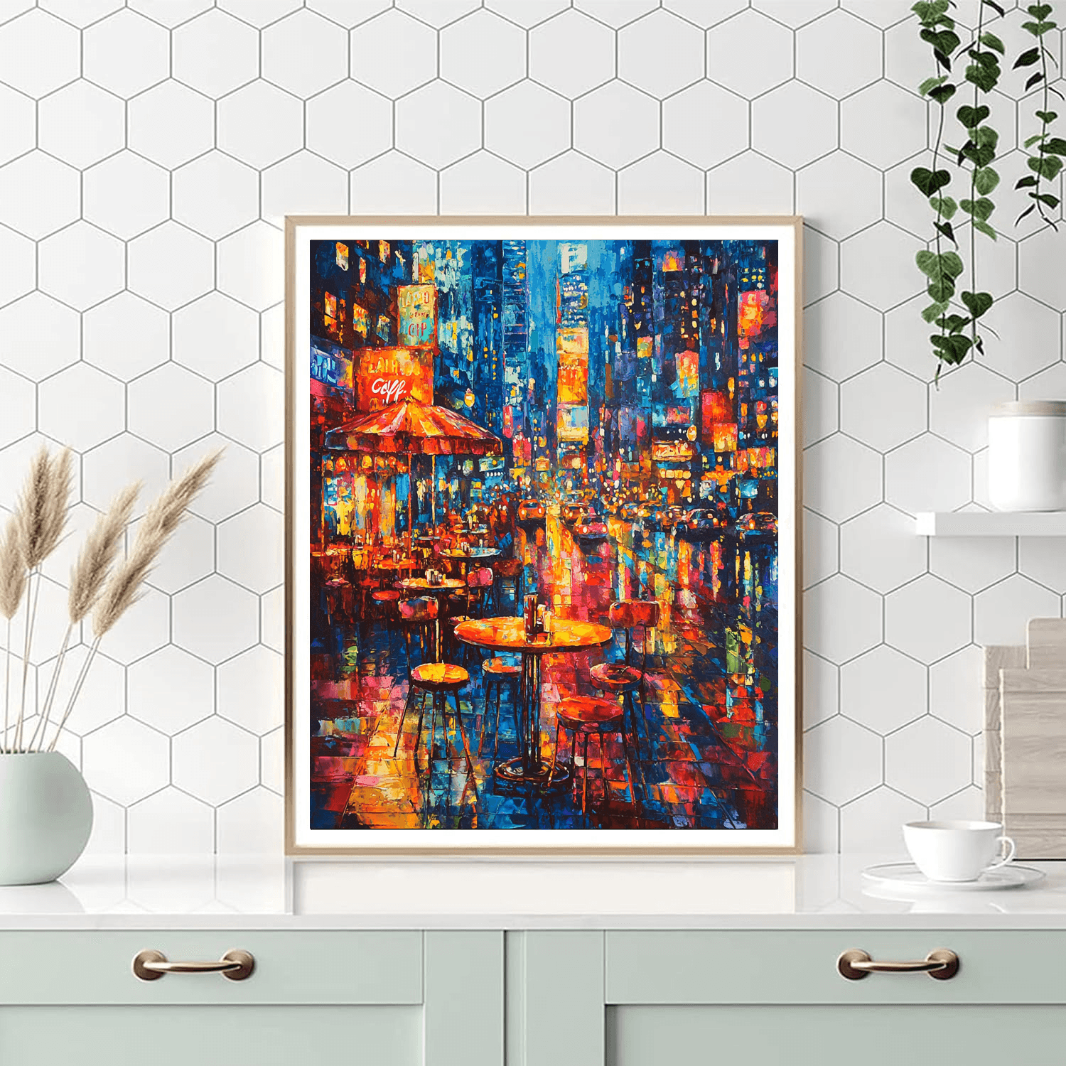 Leonid Afremov Inspired Dazzling City Lights  DIY Paint By Numbers