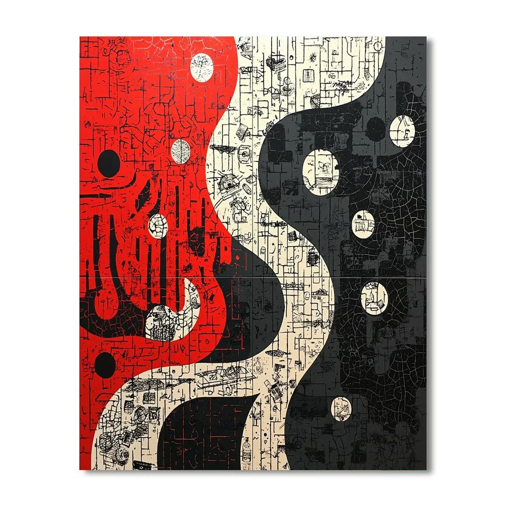 Banksy Inspired Cycle Of Waste  DIY Paint By Numbers