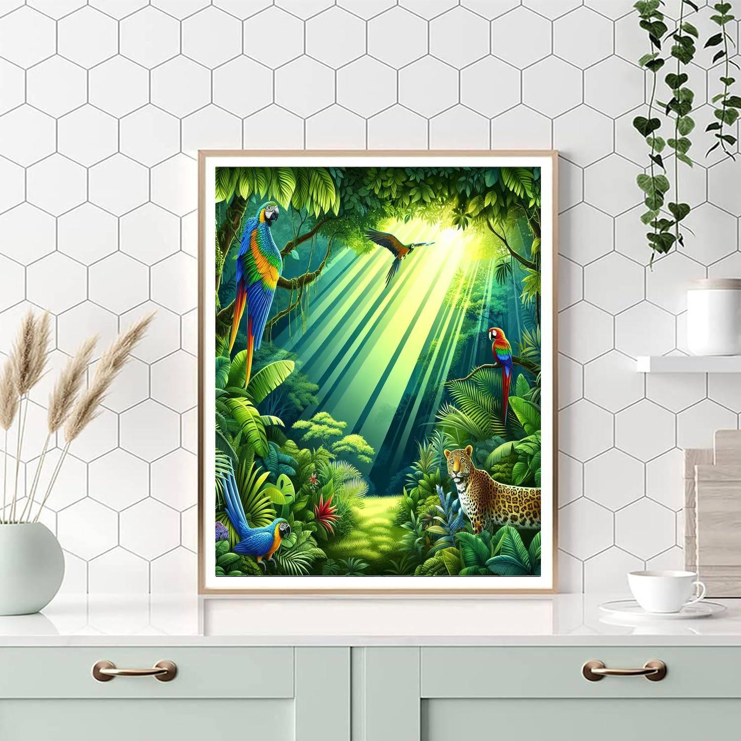 Tropical Jungle Haven DIY Paint By Numbers