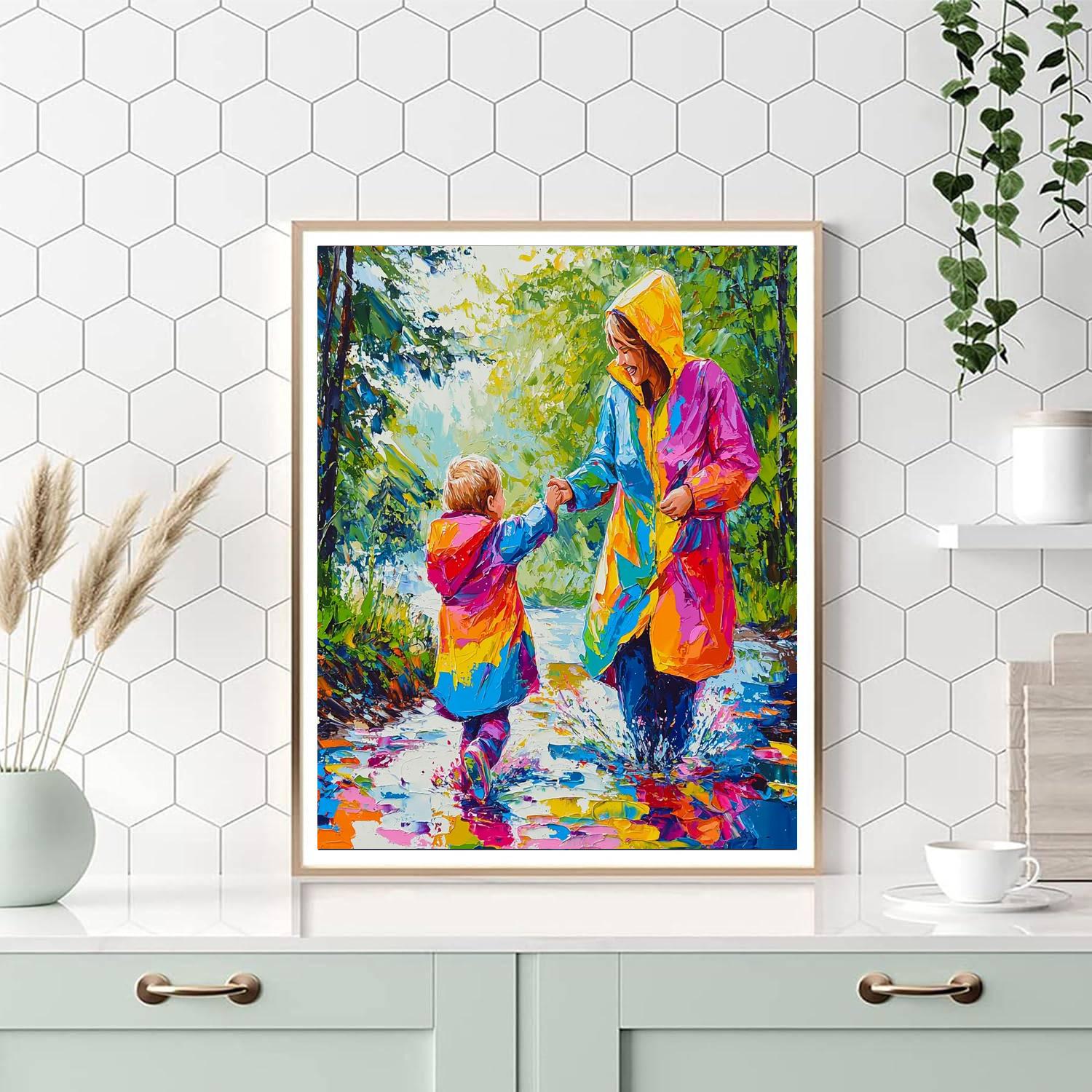 Joyful Dance In The Rain Paint By Numbers Kits