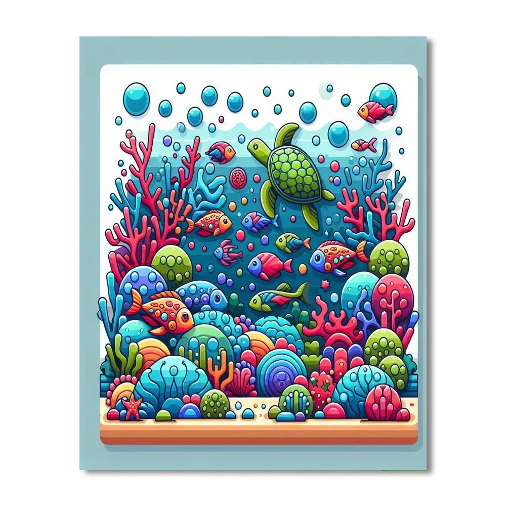 Beneath The Ocean Waves Painting By Numbers Kit