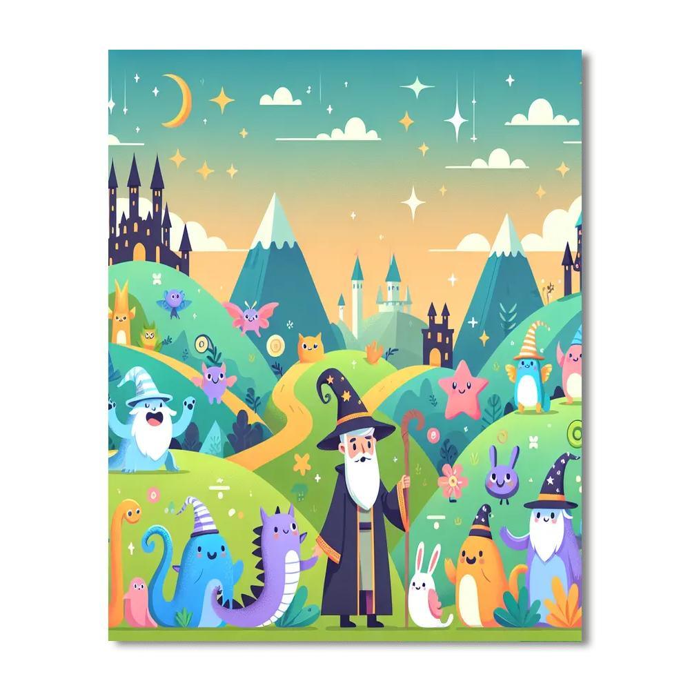 Whimsical Wizard's Journey Numbered Painting Kits