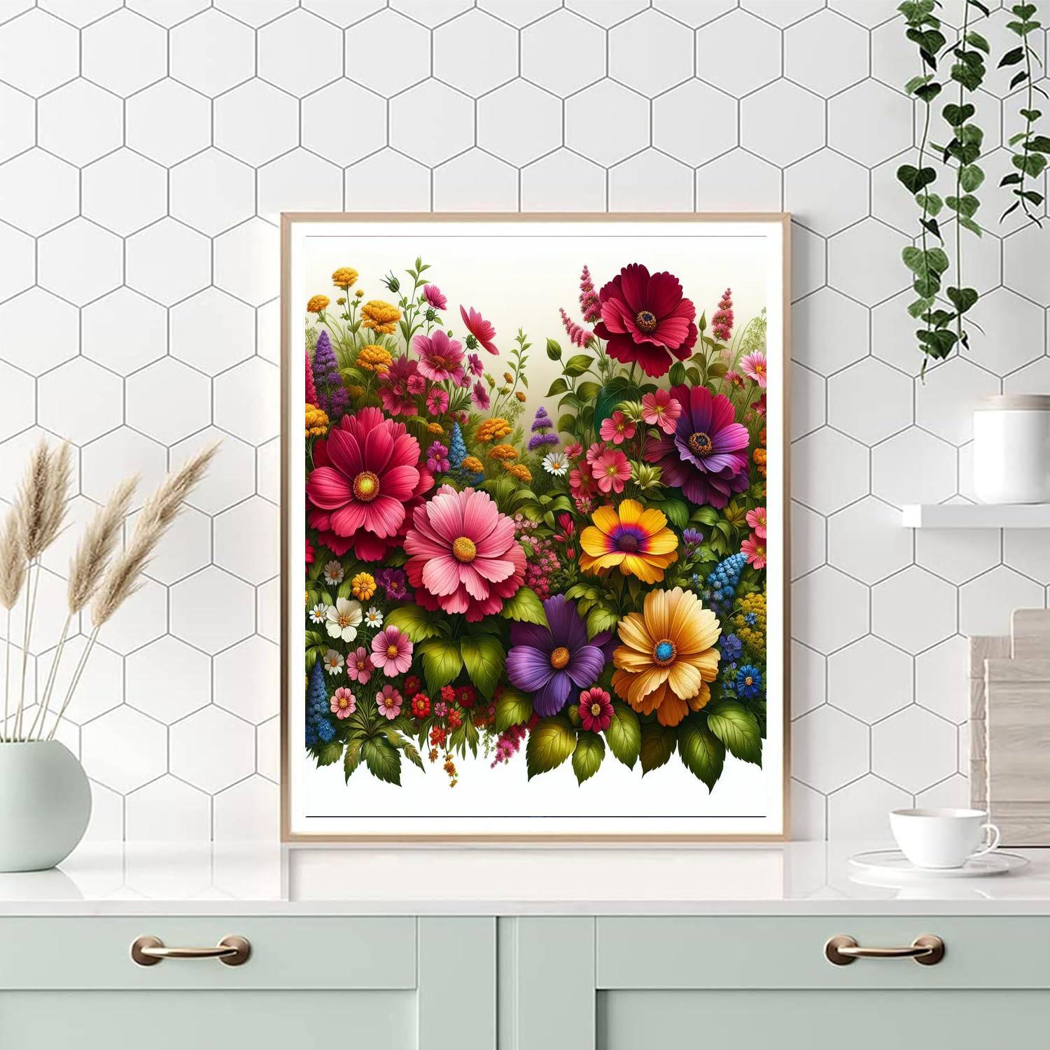 Charming Floral Delight Painting By Numbers Kit
