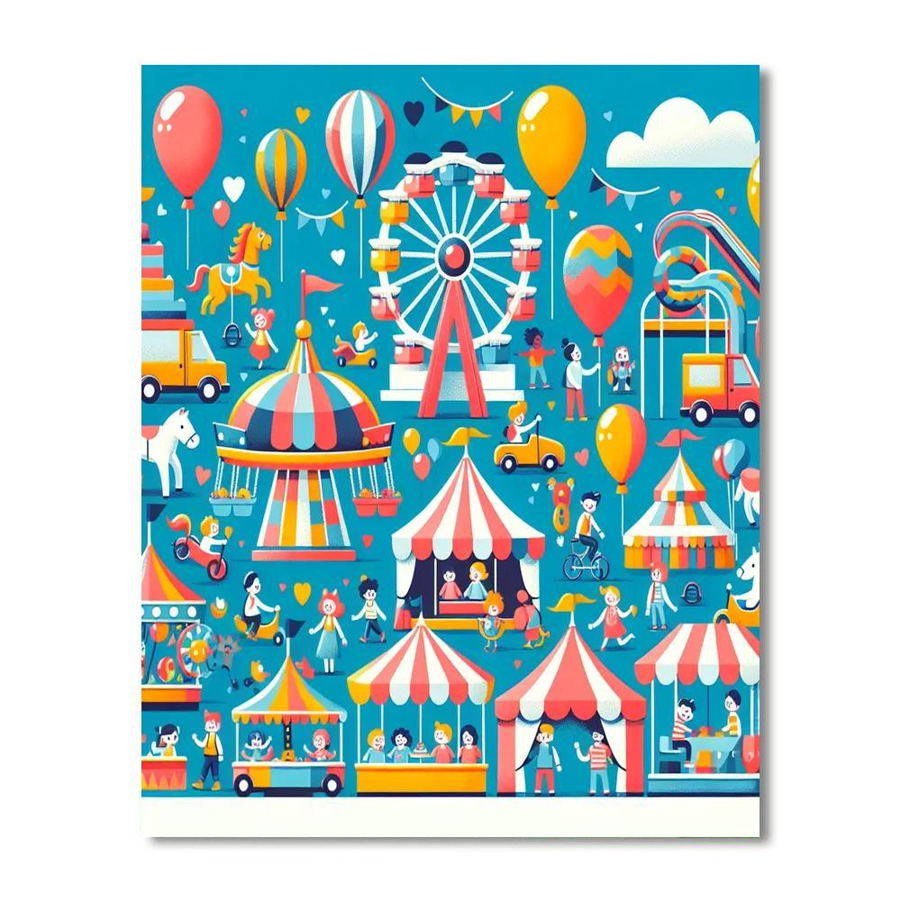 Playful Carnival Fun Paint By Number