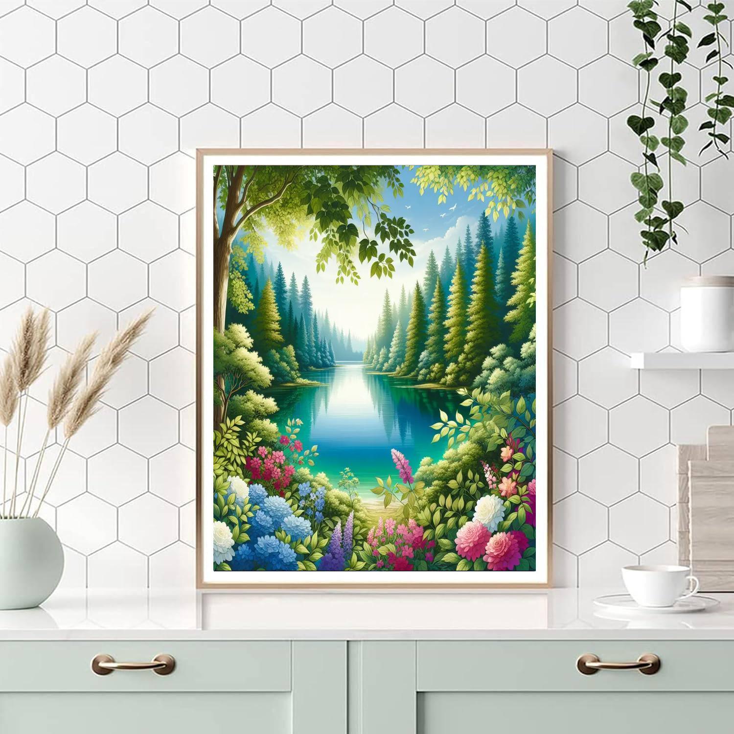 Serene Lake Escape Paint By Numbers