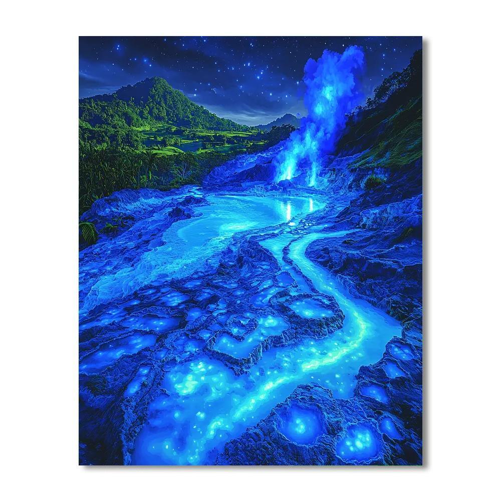 Kawah Ijen Volcano Numbered Painting Kits