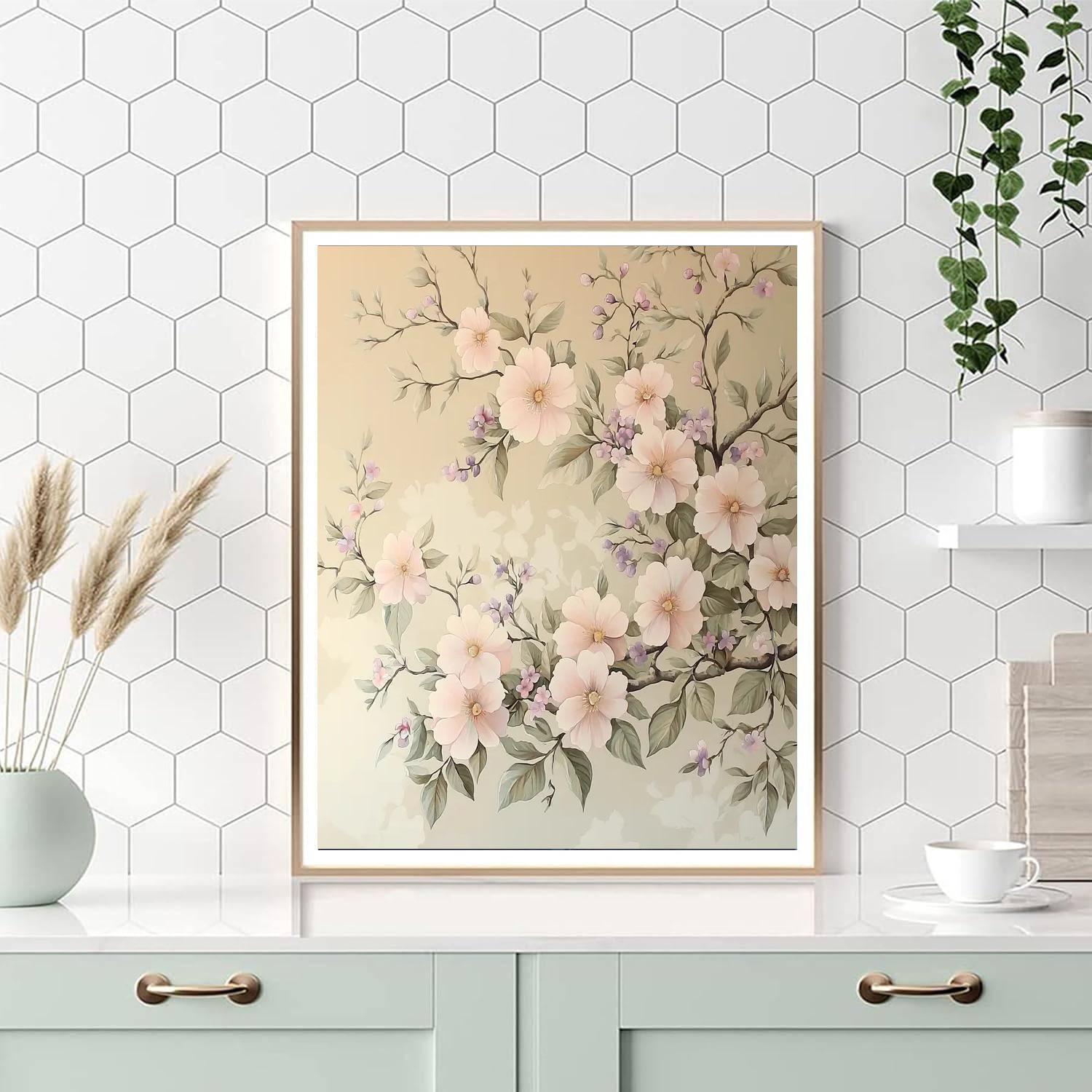 Leonardo Da Vinci Inspired Gossamer Veil Of Spring Blossoms  Paint By Number