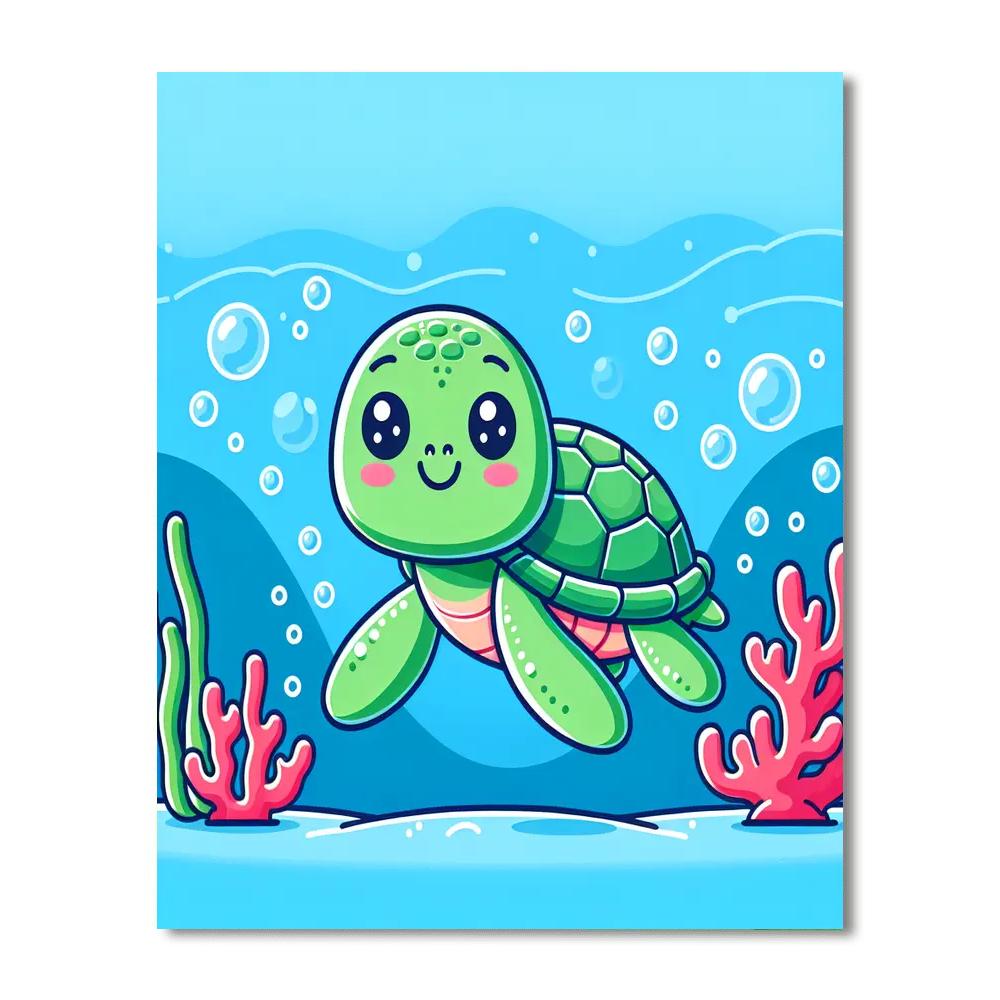 Cute Turtle Paint By Number