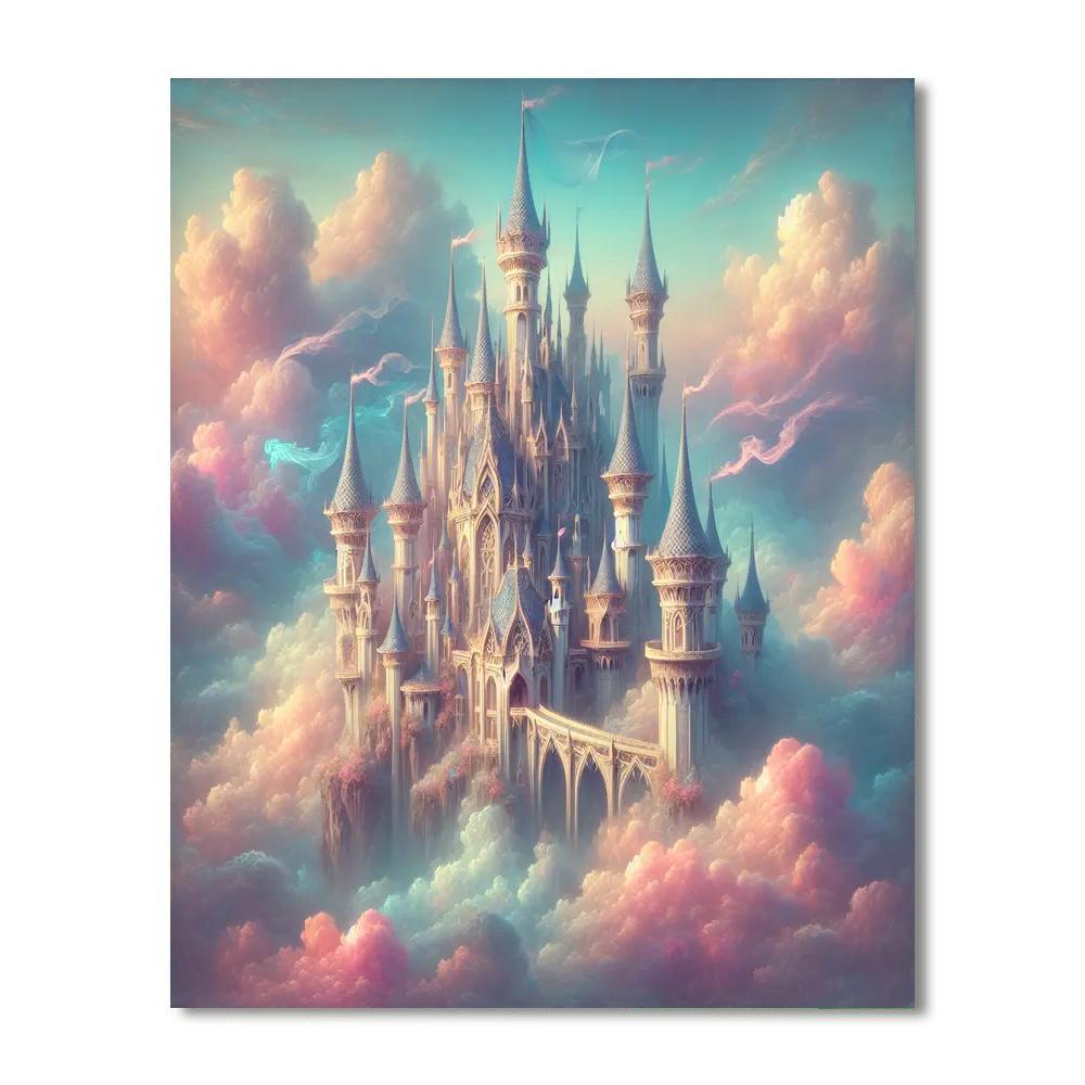 Fantasy Castle Clouds Paint By Numbers
