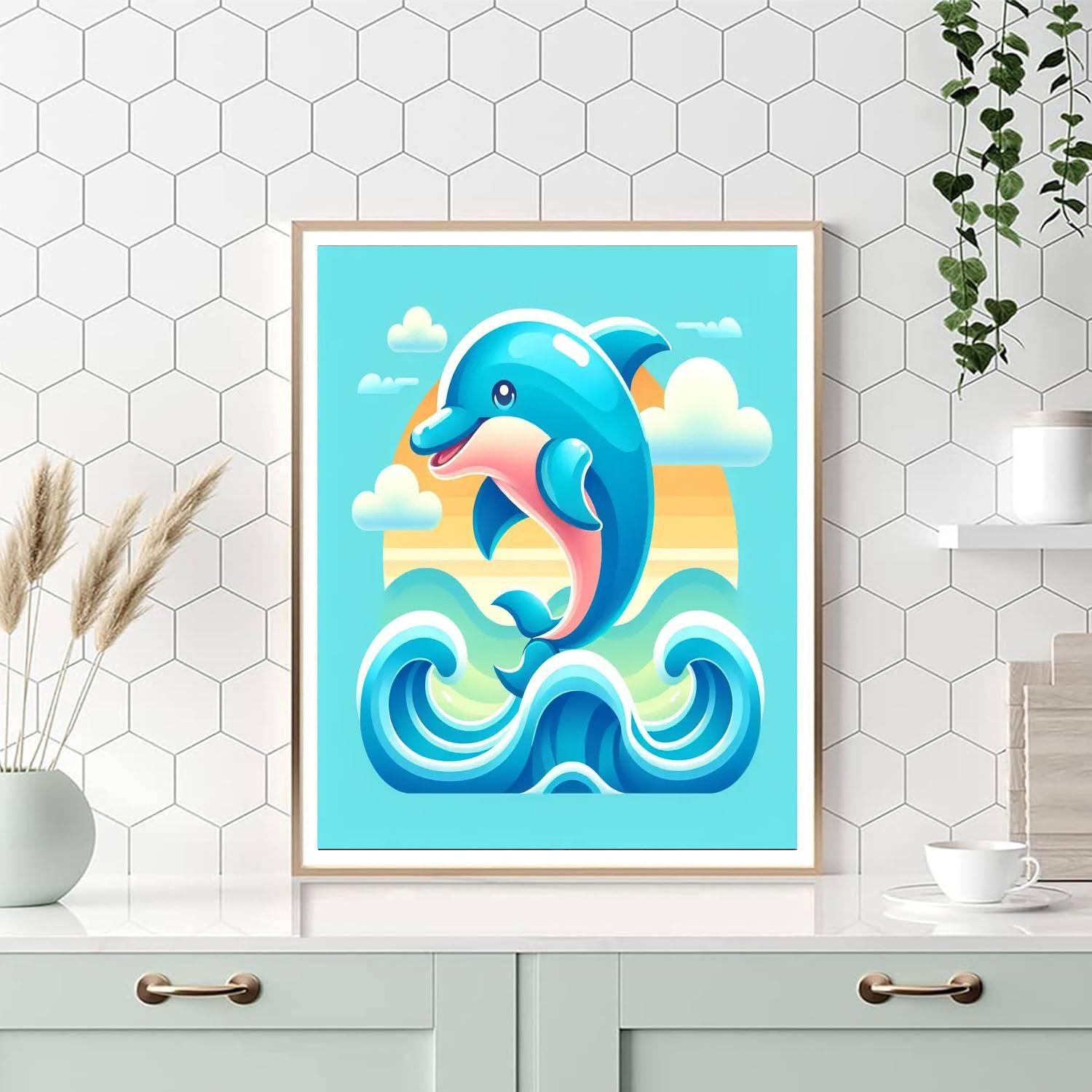 Sailing Dolphin Paint By Numbers Art