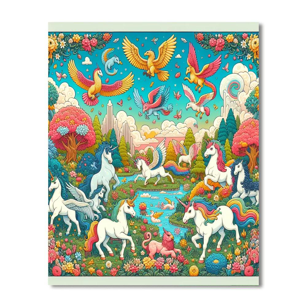 Fantasy Animal Kingdom Adventure Numbered Painting Kits